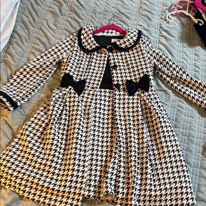 Rare Editions Black and White Houndstooth Dress